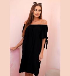 Снимка на Kesi Włoski Women's viscose dress with tied sleeves black