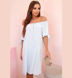 Снимка на Kesi Włoski Women's viscose dress with tied sleeves blue
