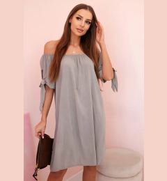 Снимка на Kesi Włoski Women's viscose dress with tied sleeves fango