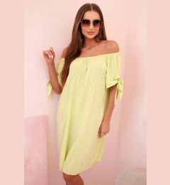 Снимка на Kesi Włoski Women's viscose dress with tied sleeves pistachio