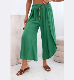 Снимка на Kesi Włoski Women's viscose trousers with leg slit green