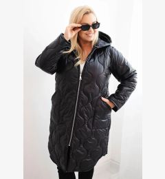 Снимка на Kesi Włoski Women's winter quilted Plus Size jacket with a hood red