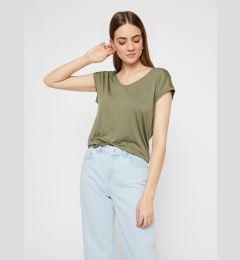 Снимка на Khaki Basic T-Shirt Pieces Billo - Women