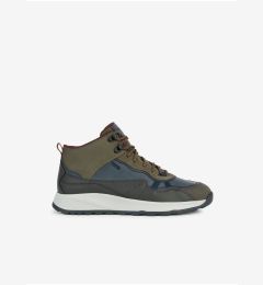Снимка на Khaki Mens Ankle Sneakers with Suede Details Geox Terrestre - Men