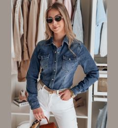 Снимка на Koszula damska jeansowa NAPSTIPS niebieska Dstreet