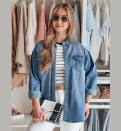 Снимка на Koszula damska jeansowa oversize DENIMOVA niebieska Dstreet