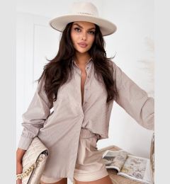 Снимка на Koszula damska oversize BLISS beżowa Dstreet