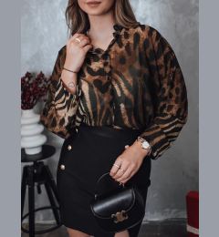 Снимка на Koszula damska oversize PANTHEAS w panterkę Dstreet
