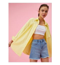 Снимка на Koton 2sal40015md Normal Waist Open Indigo Women's Denim Shorts