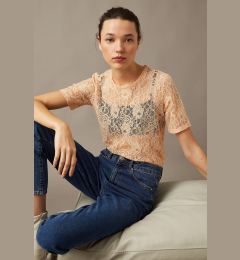 Снимка на Koton Crew Neck Short Sleeve Lace Blouse