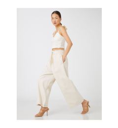 Снимка на Koton Elastic Waist Jeans Trousers Wide Crop Leg
