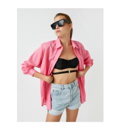 Снимка на Koton Oversized Shirt Linen Blended