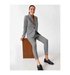 Снимка на Koton Plaid Skinny Leg Trousers