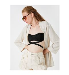 Снимка на Koton Short Kimono Long Sleeve Linen Blend