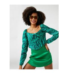 Снимка на Koton Square Neck Long Sleeve Blouse