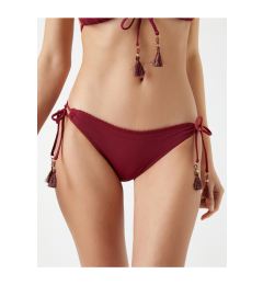 Снимка на Koton Women's Claret Red Bikini Bottoms with Binding Detail