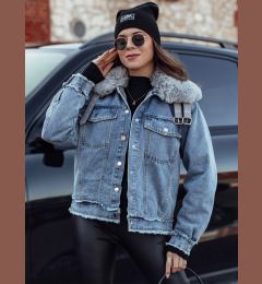 Снимка на Kurtka damska FURDENIM jeansowa z futerkiem jasnoniebieska Dstreet