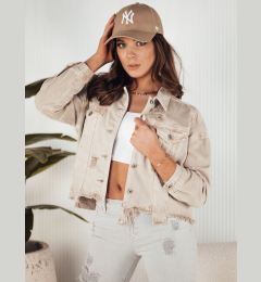 Снимка на Kurtka damska jeansowa oversize MOLI ciemnobeżowa Dstreet