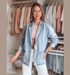 Снимка на Kurtka damska jeansowa oversize RUNAWAY niebieska Dstreet