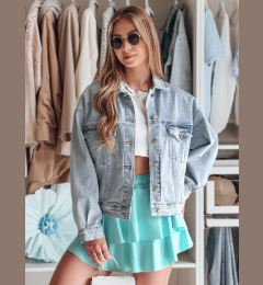 Снимка на Kurtka damska jeansowa oversize STEFANIA niebieska Dstreet