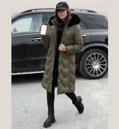 Снимка на Kurtka damska pikowana długa WINTERACT zielona Dstreet