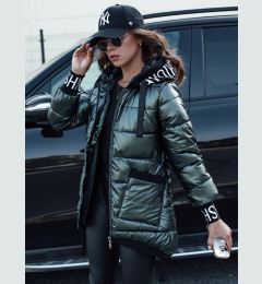 Снимка на Kurtka przejściowa damska pikowana z kapturem FASHION CHIC zielona Dstreet