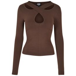 Снимка на Ladies Crossed Cut Out Longsleeve Brown