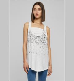 Снимка на Ladies Long Leo Print Loose Tank wht/blk