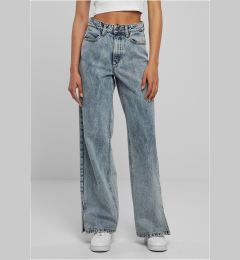 Снимка на Ladies Wide Leg Slit Denim - blue
