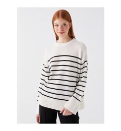 Снимка на LC Waikiki Crew Neck Striped Long Sleeve Women&#039;s Knitwear Sweater