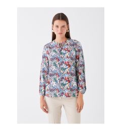 Снимка на LC Waikiki Tie-Up Collar Floral Long Sleeve Women's Blouse