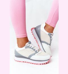 Снимка на Leather sports shoes on the platform GOE HH2N4008 white