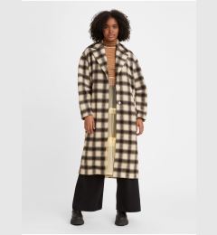 Снимка на Levi&#39;s Black-beige women&#39;s checkered coat with wool blend Levi&#39;s® Agnes - Women&#39;s