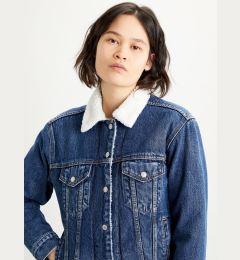 Снимка на Levi&#39;s® Blue Women&#39;s Denim Jacket with Faux Fur - Women
