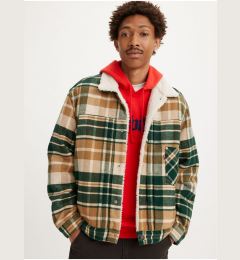Снимка на Levi&#39;s Green-brown men&#39;s checkered jacket with Levi&#39;s® Type 1 Sh - Men