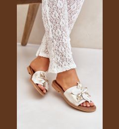 Снимка на Lewski Shoes Сандали С Декорация Естествена Кожа Зазу 3667 Златен Износен