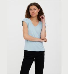 Снимка на Light blue basic T-shirt VERO MODA Filli - Women
