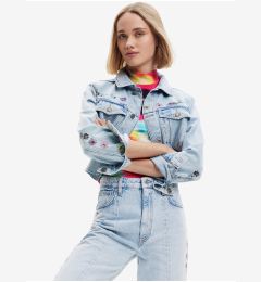 Снимка на Light blue Desigual Soho Womens Denim Jacket - Women