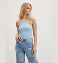 Снимка на Light blue womens basic tank top Noisy May Maya - Women