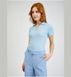 Снимка на Light blue women's ribbed polo shirt ORSAY - Women