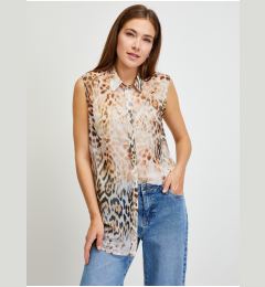 Снимка на Light Brown Ladies Patterned Shirt Guess - Women