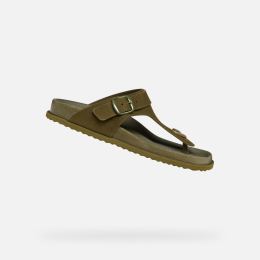 Снимка на Light green women's flip-flops Geox Sandybett - Women's