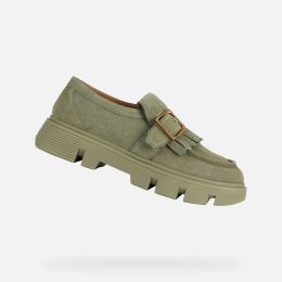 Снимка на Light green women's moccasins Geox Vilde - Women's
