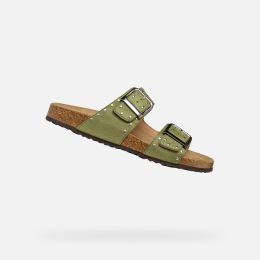Снимка на Light green women's slippers Geox Brionia R - Women's