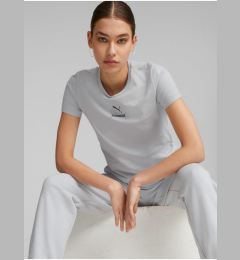 Снимка на Light Grey Women's Sports T-Shirt Puma - Women