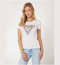 Снимка на Light pink women's T-shirt with Guess logo - Women's