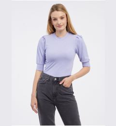 Снимка на Light purple women's ribbed t-shirt VILA Felia - Women's