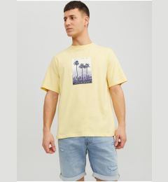 Снимка на Light Yellow Men's T-Shirt Jack & Jones Splash - Men