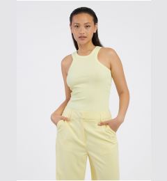 Снимка на Light yellow women's basic tank top Noisy May - Women