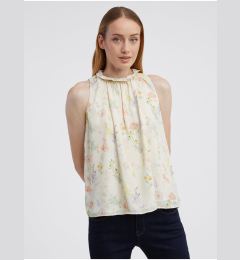 Снимка на Light yellow women's floral blouse CAMAIEU - Women's